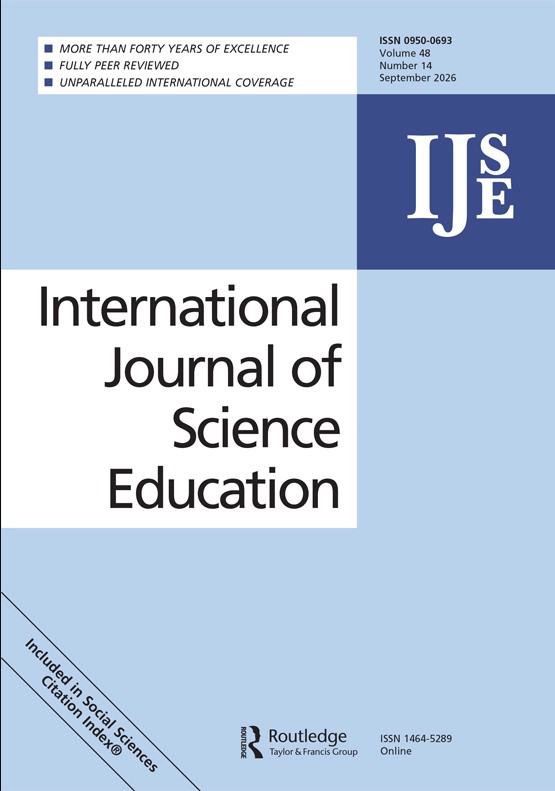 Naslovnica revije International Journal of Science Education, letn. 48 (2026), št. 13, 14